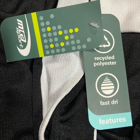 MTA Sport Black And White Basketball Shorts Size Large Nwt - Picture 4 of 4